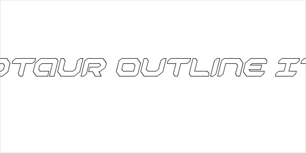 Robotaur Outline Italic Logo