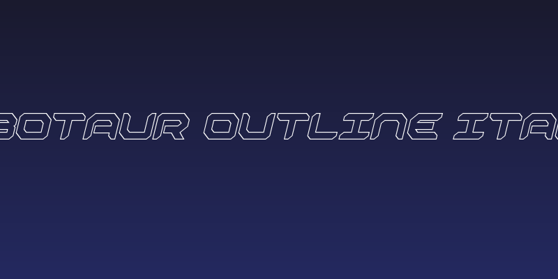 Robotaur Outline Italic Social Header