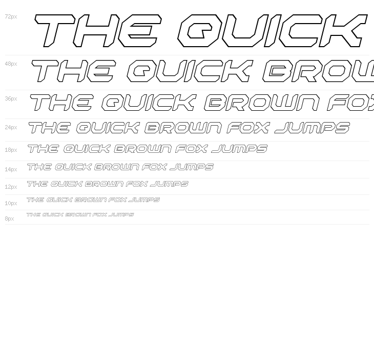 Robotaur Outline Italic Waterfall