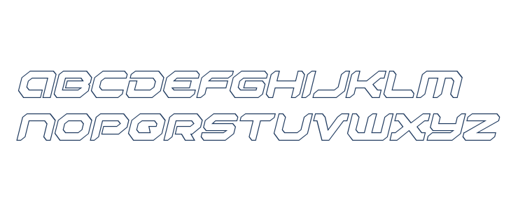 Robotaur Outline Italic Lowercase