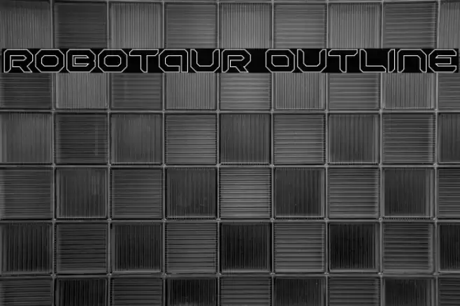 Robotaur Outline Font examples