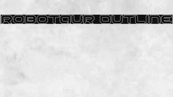 Robotaur Outline Font examples