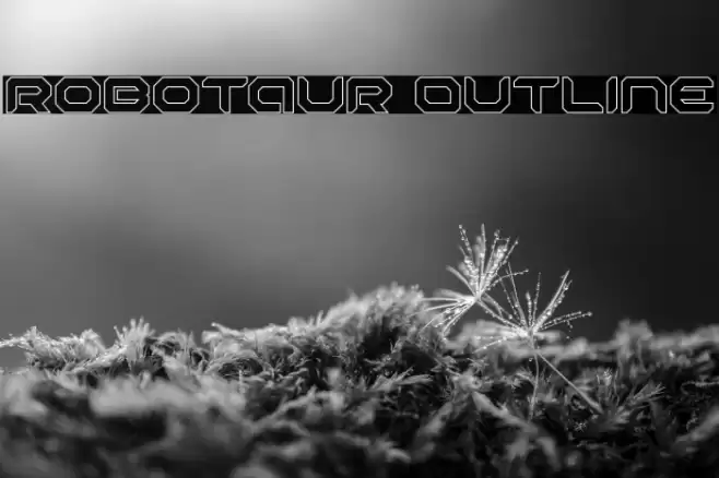 Robotaur Outline Font examples