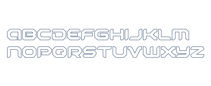 Robotaur Outline Lowercase