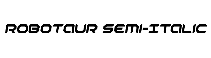 Robotaur Semi-Italic  नि: शुल्क फ़ॉन्ट्स डाउनलोड