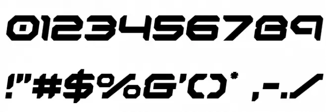 Robotaur Semi-Italic Font OTHER CHARS