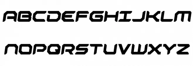 Robotaur Semi-Italic Font Litere mari