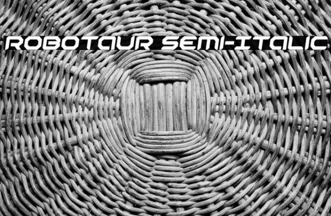 Robotaur Semi-Italic Font examples
