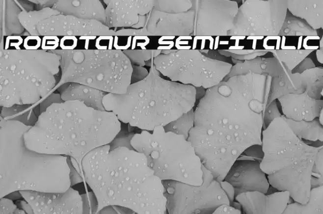 Robotaur Semi-Italic Font examples