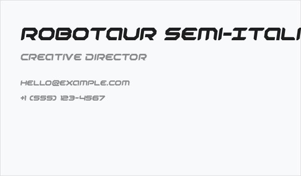 Robotaur Semi-Italic Business Card