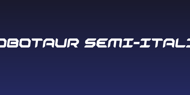Robotaur Semi-Italic Social Header