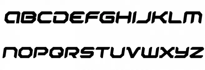 Robotaur Semi-Italic Caratteri MINUSCOLO