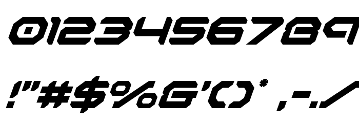 Robotaur Super-Italic Font OTHER CHARS