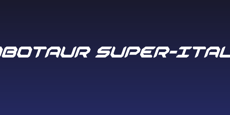 Robotaur Super-Italic Social Header