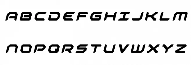 Robotaur Title Italic Caratteri MAIUSCOLE