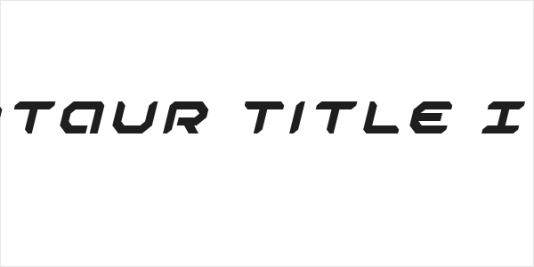Robotaur Title Italic Logo