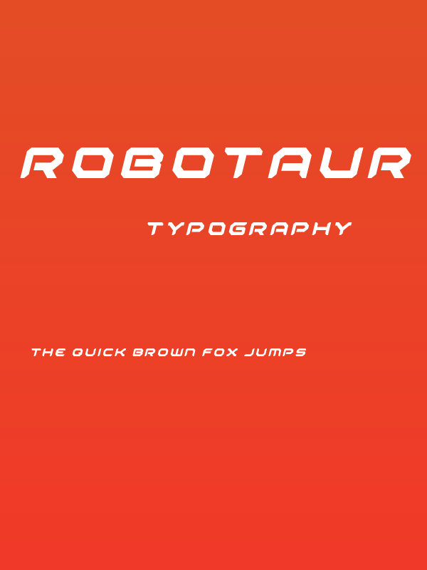 Robotaur Title Italic Poster