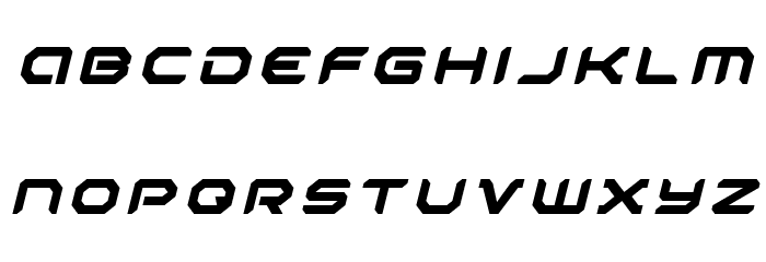 Robotaur Title Italic Font LOWERCASE