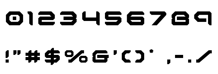 Robotaur Title Font OTHER CHARS