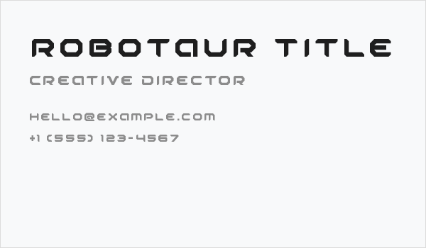 Robotaur Title Business Card
