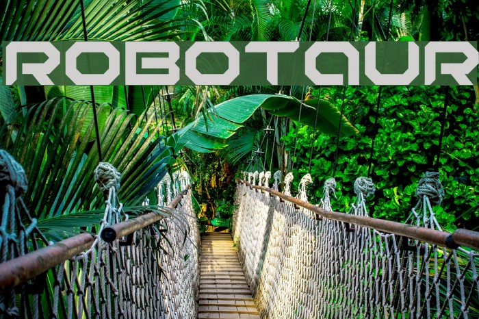 Robotaur Font examples