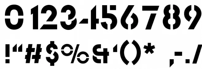 Robotech-Complete Font OTHER CHARS