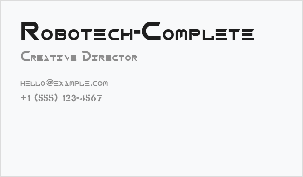 Robotech-Complete Business Card