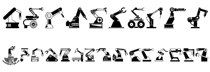 Robotic Arm Font OTHER CHARS