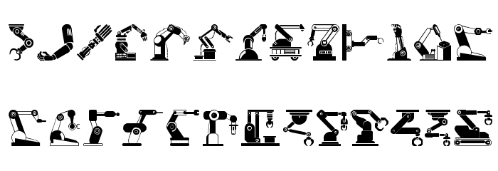 Robotic Arm Font LOWERCASE