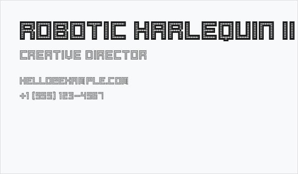 Robotic Harlequin II Business Card
