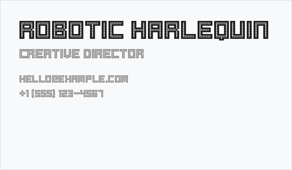 Robotic Harlequin Business Card