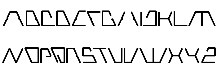 Robotic Font LOWERCASE