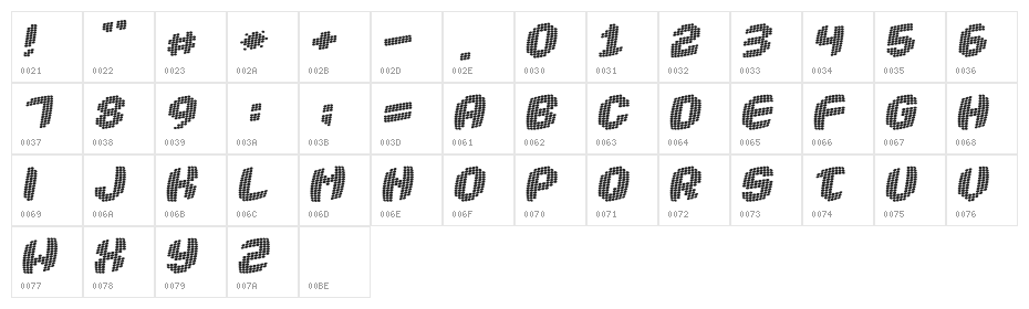Robotica Character Map