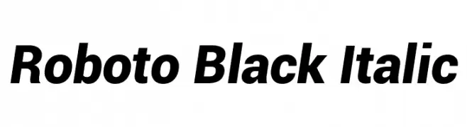 Roboto Black Italic  Frei Schriftart Herunterladen