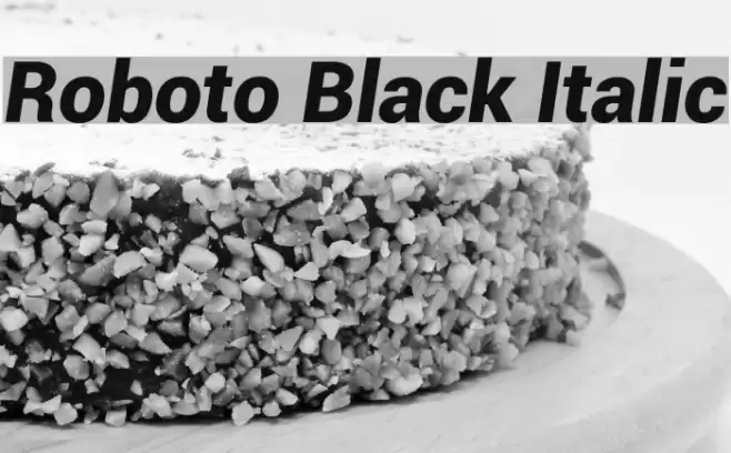 Roboto Black Italic  examples