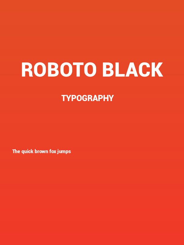 Roboto Black Poster