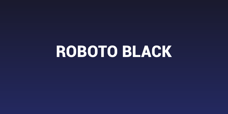 Roboto Black Social Header