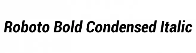 Roboto Bold Condensed Italic  baixar fontes gratis