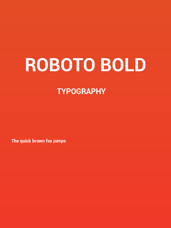 Roboto Bold Poster