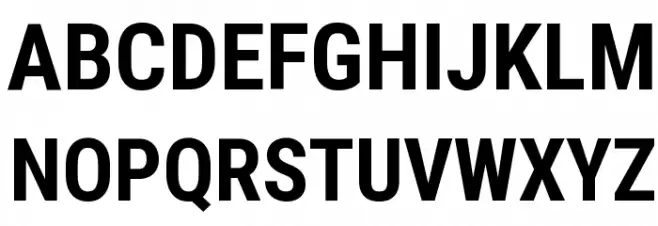 Roboto Condensed Bold Fonte MAIÚSCULAS