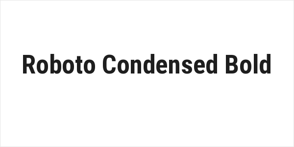 Roboto Condensed Bold Logo