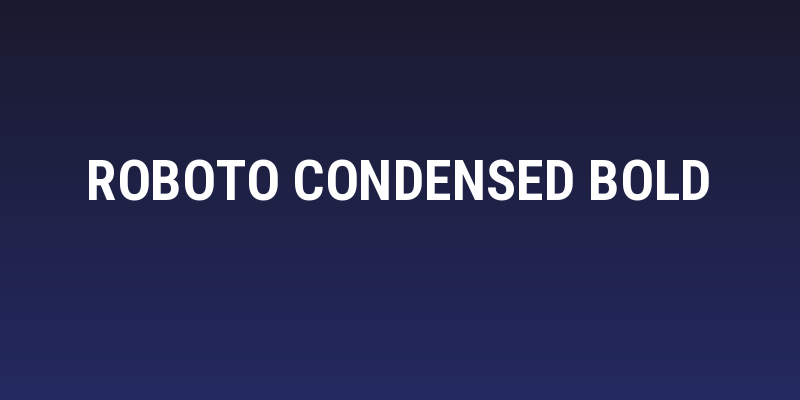 Roboto Condensed Bold Social Header