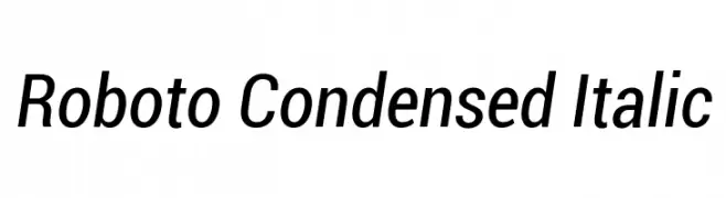 Roboto Condensed Italic  baixar fontes gratis