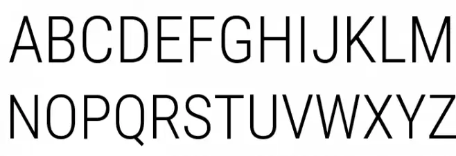 Roboto Condensed Light Schriftart Groß