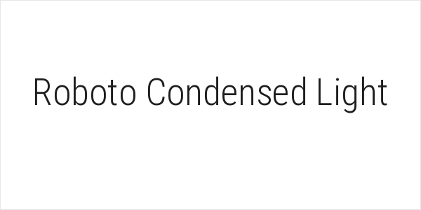 Roboto Condensed Light Logo