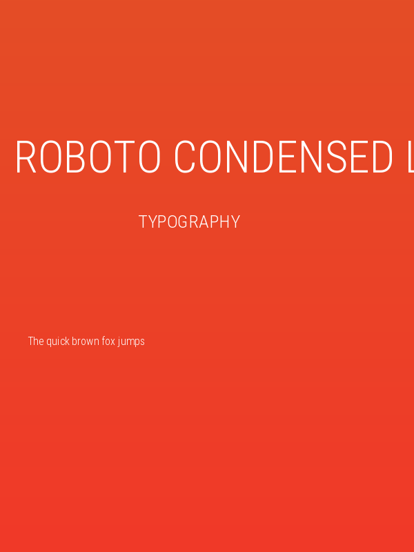 Roboto Condensed Light Poster