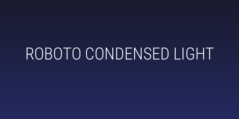 Roboto Condensed Light Social Header