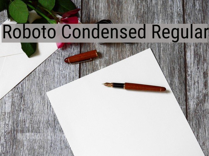 Roboto Condensed Regular Font examples