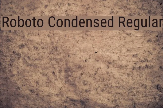 Roboto Condensed Regular Example 2