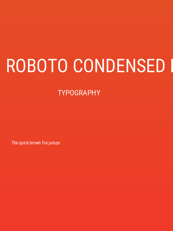 Roboto Condensed Regular Poster